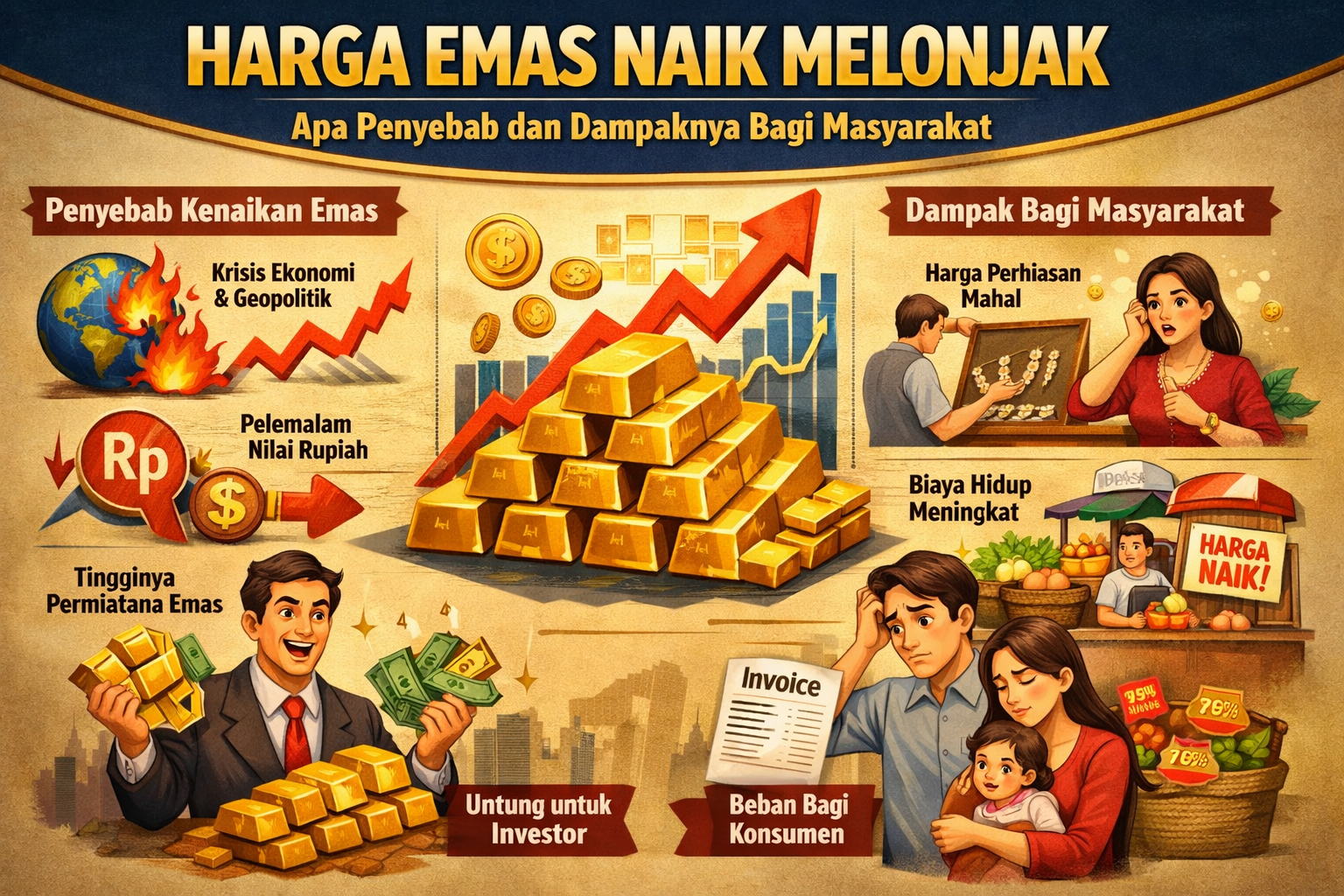Harga Emas Melonjak